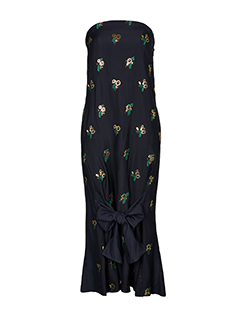Stella McCartney Embellished Flowers Dress, Rayon, Black, UK 8