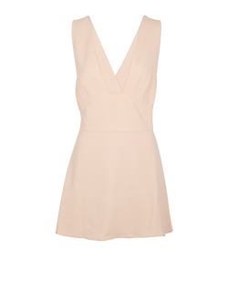 Stella McCartney V-Neck Mini Dress, Viscose/Acetate, Pink, UK 4, 3*