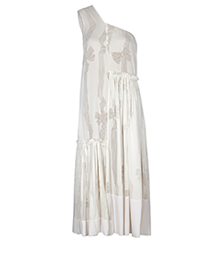 Stella McCartney Bow Print Dress, Rayon, White, UK 8