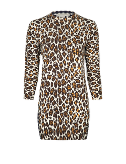Stella McCartney Mini Dress, Wool, Leopard/Check, 6