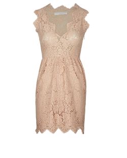 Stella McCartney Lace Mini Dress, Cotton, Nude, Uk8, 3*