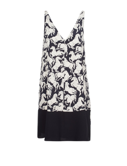 Stella Mccartney Horse Print Dress, Silk, Black/White, UK8, 3*