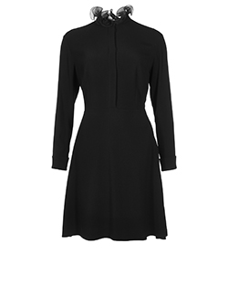 Stella McCartney Shuttlecock Collar Dress, Viscose/Acetate, Black, 14