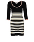 Temperley Striped Knitted Dress, front view