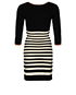 Temperley Striped Knitted Dress, back view