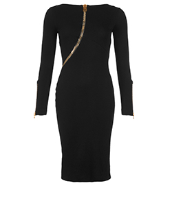 Tom Ford Long Sleeved Dress, Viscose, Black, UK 10
