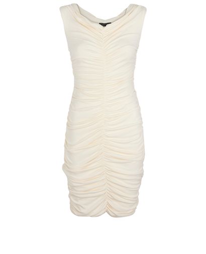 The Row White Rushed Dress, front view