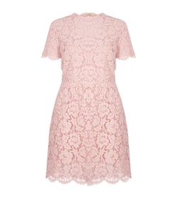 Valentino Lace Dress, Cotton, Pink, UK14, 3*