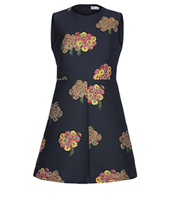 REDValentino A-Line Embroidered Dress, Black, Polyester, UK 12