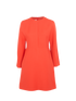 Valentino Long Sleeve Midi Dress, &pound;220, Clothing, Red, Wool, Front view