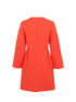 Valentino Long Sleeve Midi Dress, &pound;220, Clothing, Red, Wool, Back view