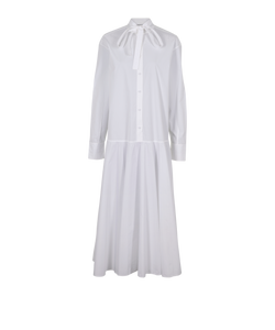 Valentino Tie-Waist Shirt Dress, Cotton/Poly White, UK 16, 2*