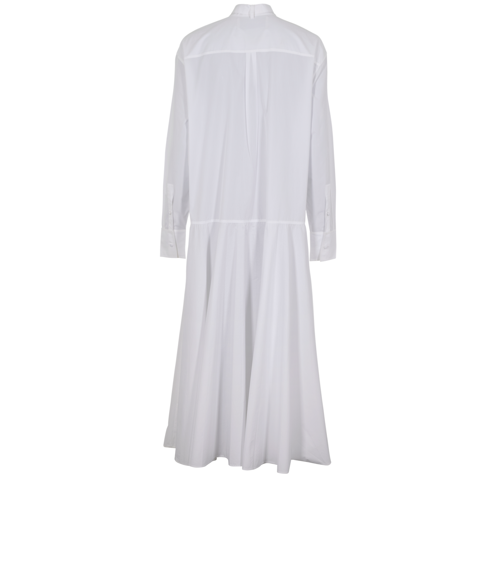 Valentino Tie-Waist Shirt Dress, &pound;250, Clothing, White, Cotton/Polyester Mix, Back view