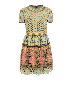 Valentino Embroided Dress, Polyamide, Multi, UK12, 3*