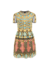 Valentino Embroided Dress, £230, Clothing, Blue/Yellow, Polyester Mix, Front view