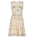 Red Valentino ruffle dress, front view