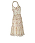 Red Valentino ruffle dress, side view