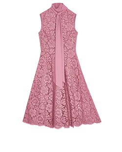 Valentino Lace Sleeveless Dress, Silk, Pink, 6, 4*