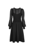 Valentino Sheer Sleeve Knitted Midi Dress, front view