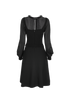 Valentino Sheer Sleeve Knitted Midi Dress, back view