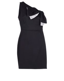 Valentino Bow Dress, Silk, Black/White, UK12