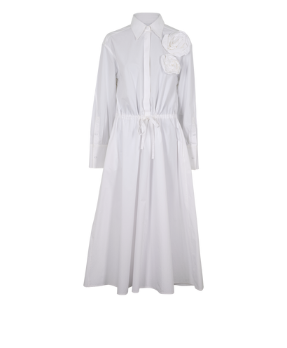 Valentino Blossom Shirt Dress, &pound;250, Clothing, White, Cotton, Front view