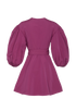 Valentino V Neck Micro Faille Puff Skirt Dress, back view