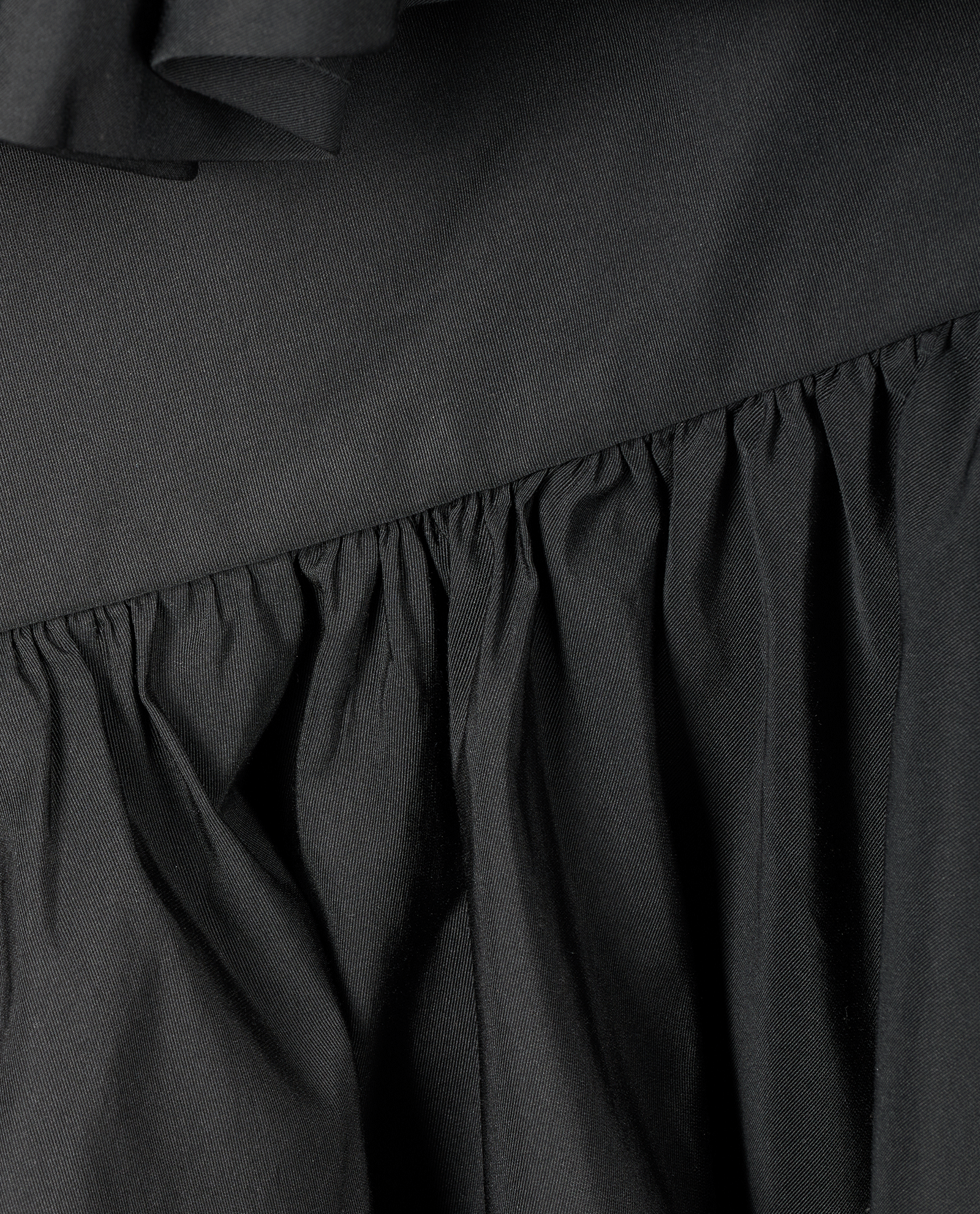 Valentino One Shoulder Frill Mini Dress, &pound;595, Clothing, Black, Cotton, Other view