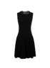 Valentino Crochet Neckline Sleeveless Dress, &pound;220, Clothing, Black, Polyester/Viscose, Front view