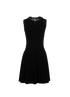 Valentino Crochet Neckline Sleeveless Dress, &pound;220, Clothing, Black, Polyester/Viscose, Back view