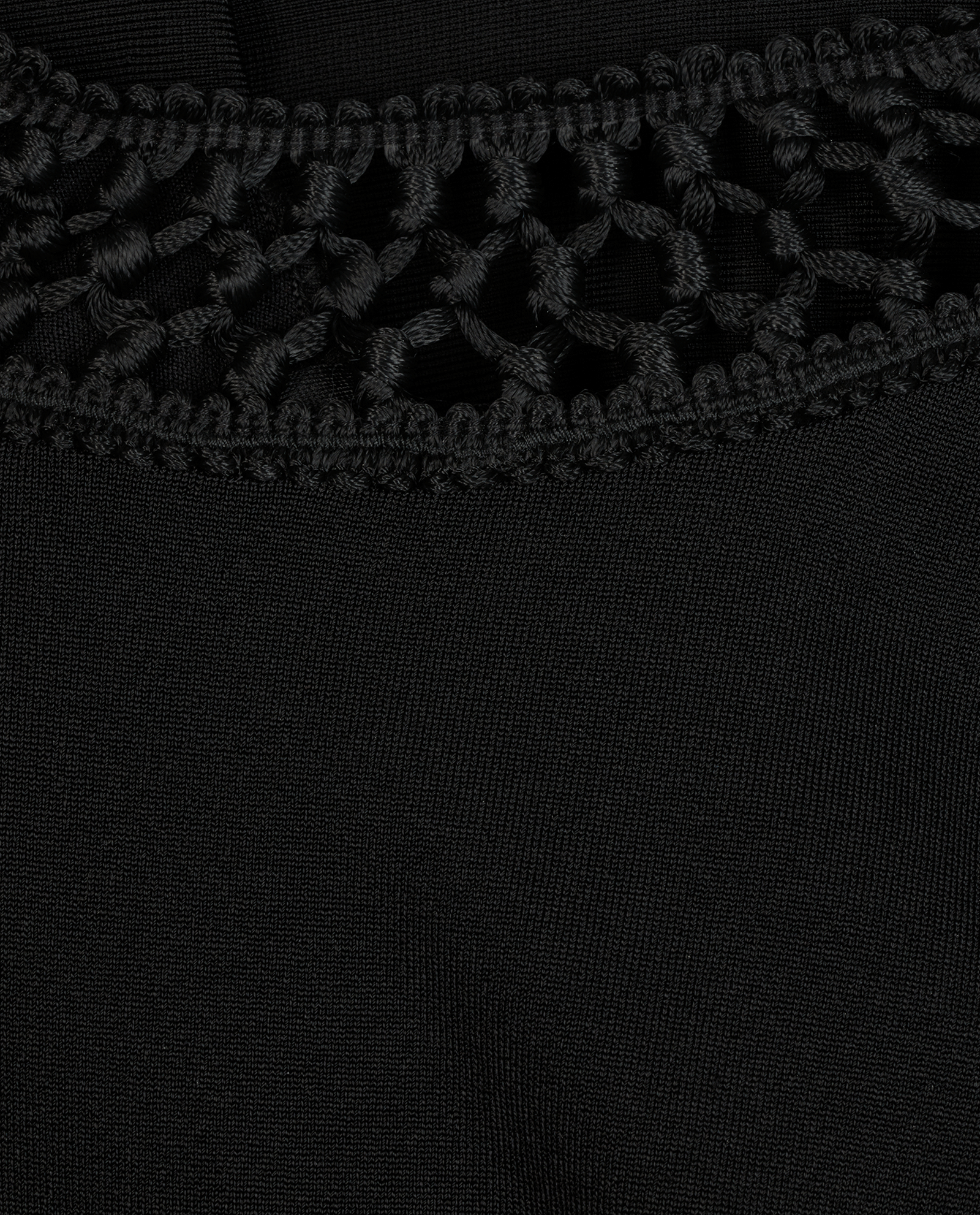 Valentino Crochet Neckline Sleeveless Dress, &pound;220, Clothing, Black, Polyester/Viscose, Other view