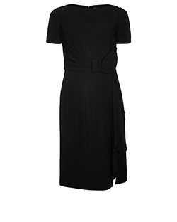 Valentino Bow Fronted Dress, Polyamide, Black, UK 14, 2*