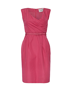 Valentino Belted Pencil Dress, Cotton, Pink, UK 4