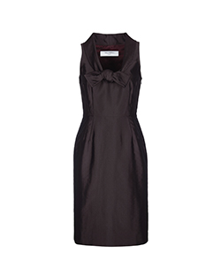 Valentino Sleeveless Front Bow Dress, Polyester/Wool, Plum, 10