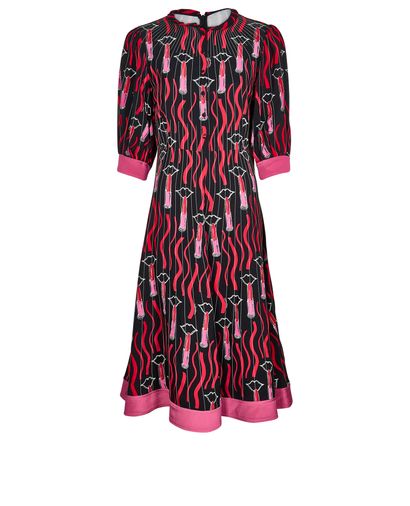 Valentino Printed Lipstick Dress, front view