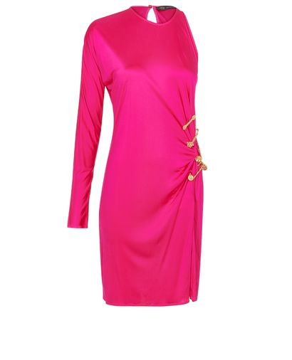 Versace One Sleeve Safety Pin Dress, front view
