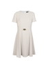 Versace Belted Medusa Dress, &pound;180, Clothing, White, Cotton, Front view