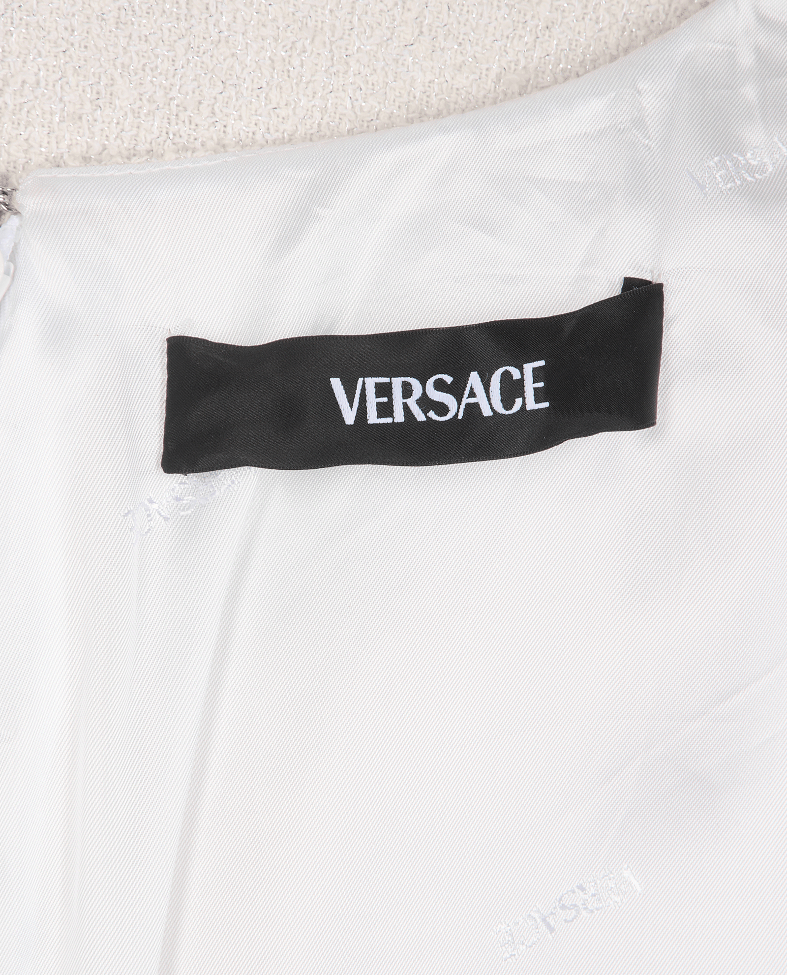 Versace Belted Medusa Dress, &pound;180, Clothing, White, Cotton, Other view