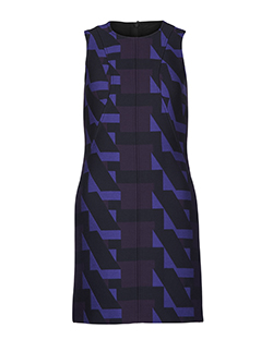 Versace Asymmetric Design Sleeveless Dress, Purple, Black, Brown, UK 8
