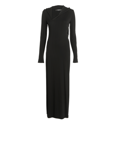 Versace Cut-Out Hooded Dress, front view