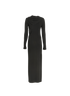 Versace Cut-Out Hooded Dress, back view