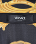 Versace Cameo Midi Shirt Dress, £395, Clothing, Black/Yellow, Silk, Other view