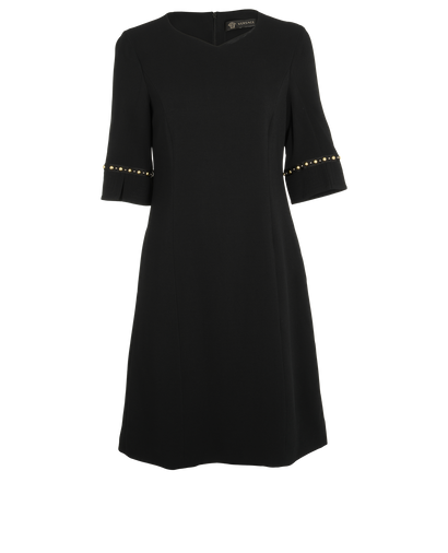Versace Embellished Sleeves Dress, front view