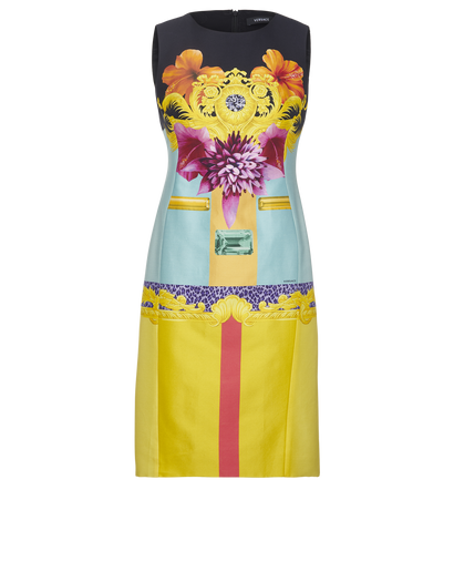 Versace Colour Block Midi Dress, front view