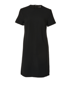 Versace Short-Sleeve Dress, Viscose, Black, UK8, 2*