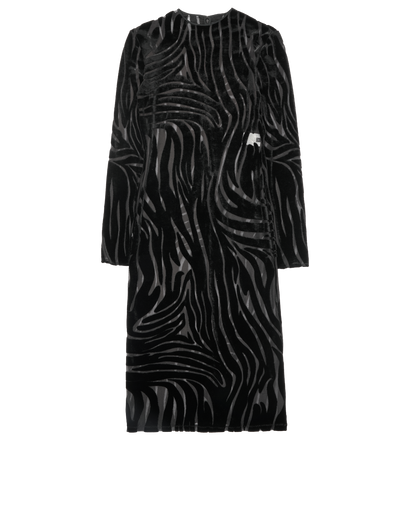 Versace Zebra-Pattern Jacquard Dress, front view