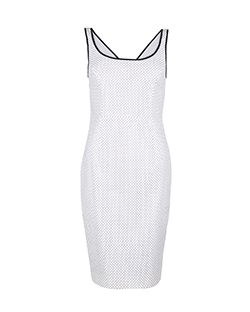 Versace Zip Dress, Cotton, Black/White, 42