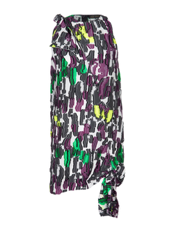 Versace Sleeveless Dress, Polyester,Black/Multi, UK8, 3*