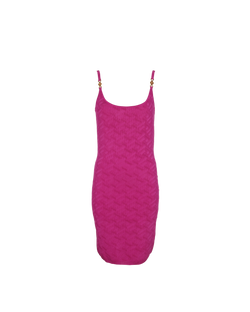 Versace La Greca Medusa '95 Midi Dress, Viscose, Pink, UK8, B, 4*