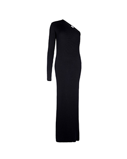 Vetements One Sleeve Knit Maxi Dress, Wool, Black, UK S